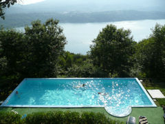 Villa Gelsomina - superb villa with 5 apartments set in the wooded slopes above Lake Orta, with large (14 x 5 metre) pool