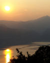 Dolce Vita, superb first floor apartment with large terrace to admire the sunset behind Monte Rosa and wonderful colours of Lake Orta. Click for more details.